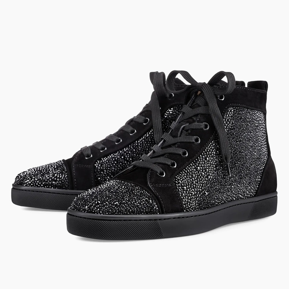 Christian Louboutin Louis Strass High-Top Sneakers